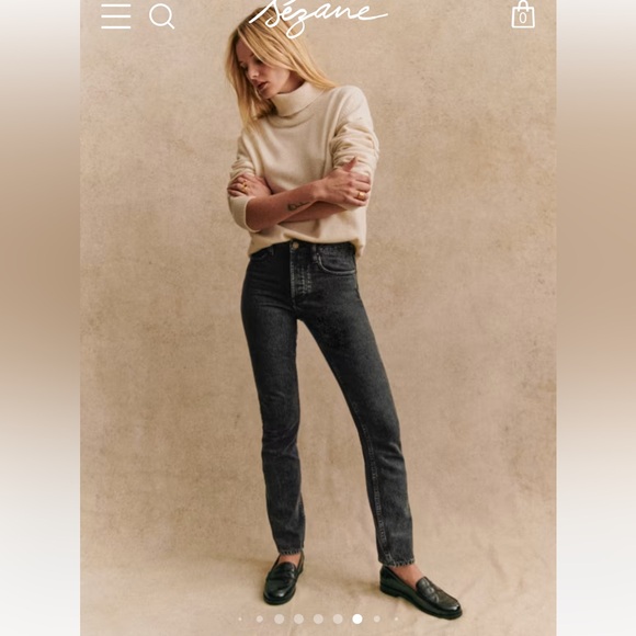 Sezane brut sexy black jeans - Picture 3 of 13